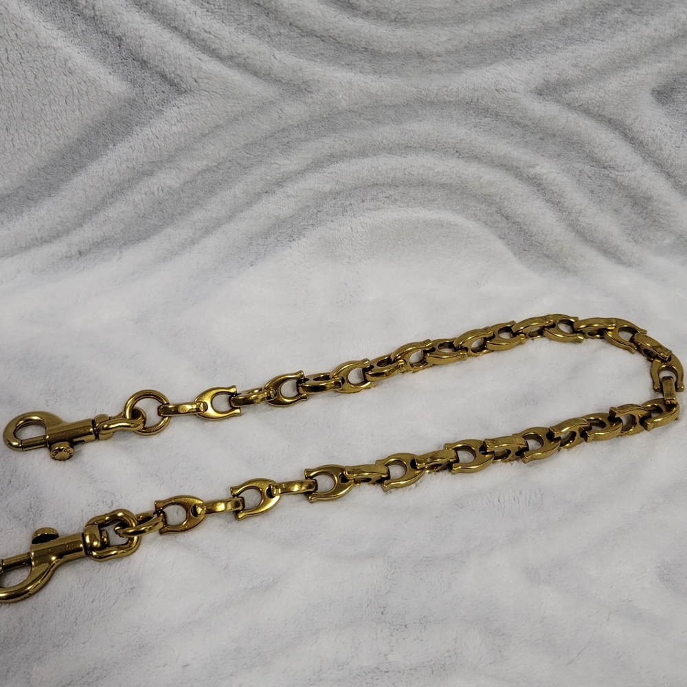 Coach Brass Gold C-Chain Short Strap
